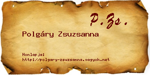 Polgáry Zsuzsanna névjegykártya